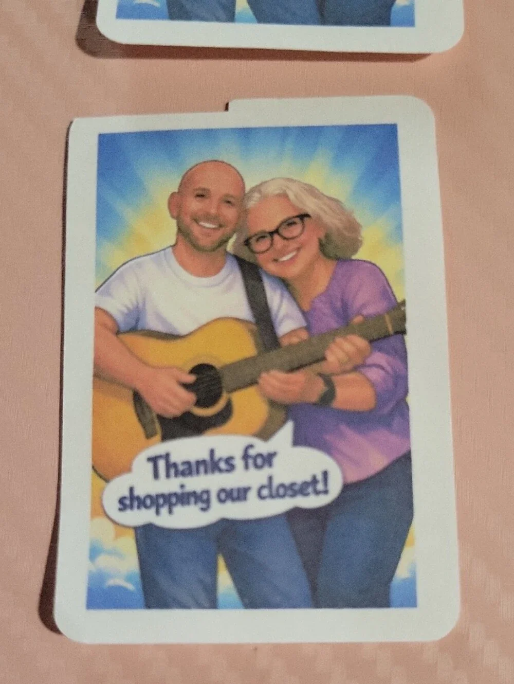 24 Personalized Thank You  Stickers - Cartoon Yourself Personalized Made By Me!